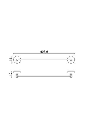Adnoss Lüks Karaca Uzun Havluluk 40Cm Siyah - Havluluk Siyah - Uzun Havluluk