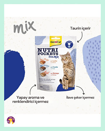 Gimcat Nutripockets Kedi Ödülü Sea Mix 150GR