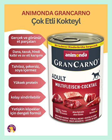Animonda Grancarno Karışık Etli Köpek Konservesi 400 gr