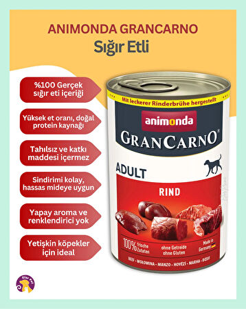 Animonda Grancarno Sığır Etli Köpek Konservesi 400 gr