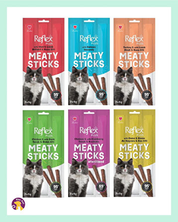 Reflex Meaty Sticks Kedi Ödül Çubuğu 3 x 5 gr 6 Paket
