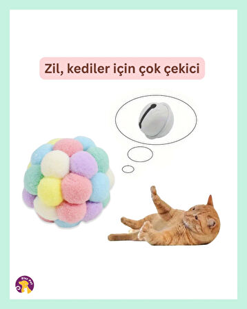 Lion Pets Renkli Kedi Oyuncak Isırmaya Dayanıklı Kedi Topu Kedi Oyuncak