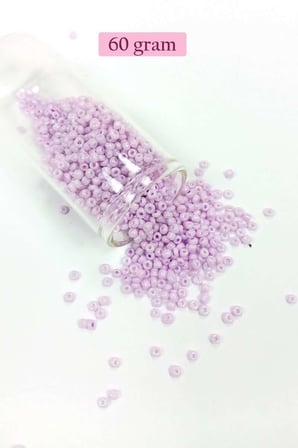 Dökme Cam Kum Boncuk (11/0) 2 mm - 60 Gram - Açık Pembe - BNC043
