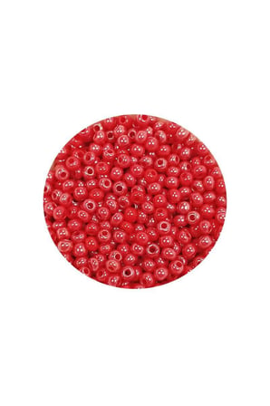 Dökme Cam Kum Boncuk (11/0) 2 mm - 60 Gram - Kırmızı - BNC039