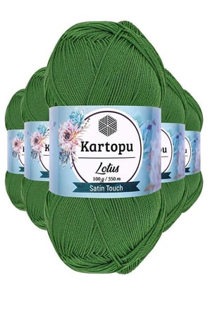 5 Adet Lotus Bikini Büstiyer Bluz Örgü İpi K486 Çam Yeşili