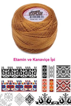 Kaplan Etamin Ve Kanaviçe İpi 8 No Kod/Renk: 1012 - Royaleks