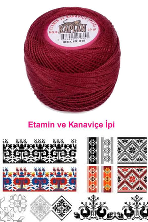 Kaplan Etamin Ve Kanaviçe İpi 8 No Kod/Renk: 818 - Royaleks