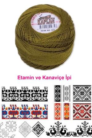 Kaplan Etamin Ve Kanaviçe İpi 8 No Kod/Renk: 582 - Royaleks