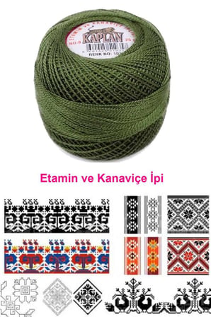 Kaplan Etamin Ve Kanaviçe İpi 8 No Kod/Renk: 1015 - Royaleks