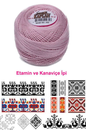 Kaplan Etamin Ve Kanaviçe İpi 8 No Kod/Renk: 203 - Royaleks