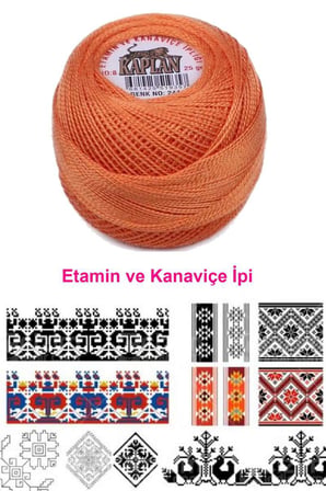 Kaplan Etamin Ve Kanaviçe İpi 8 No Kod/Renk: 244 - Royaleks