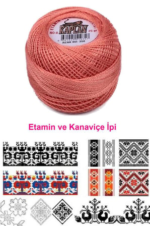 Kaplan Etamin Ve Kanaviçe İpi 8 No Kod/Renk: 350 - Royaleks