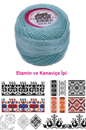Kaplan Etamin Ve Kanaviçe İpi 8 No Kod/Renk: 943 - Royaleks