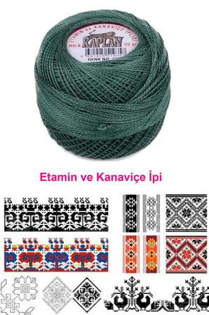 Kaplan Etamin Ve Kanaviçe İpi 8 No Kod/Renk: 726 - Royaleks