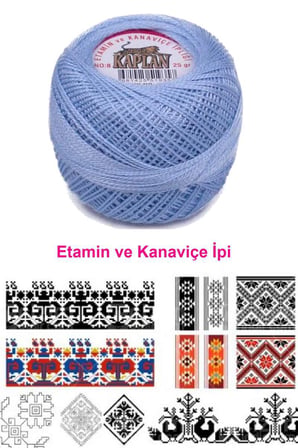Kaplan Etamin Ve Kanaviçe İpi 8 No Kod/Renk: 799 - Royaleks