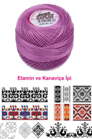 Kaplan Etamin Ve Kanaviçe İpi 8 No Kod/Renk: 917 - Royaleks