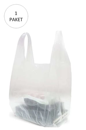 Şeffaf Atlet Poşet Büyük Boy 30x56 cm 1 Paket Takriben 150 Adet