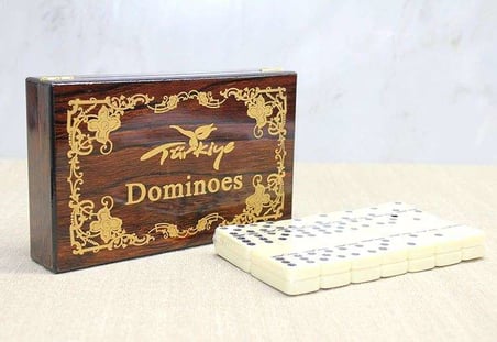 Ahşap Kutulu Domino Oyunu Alk4220