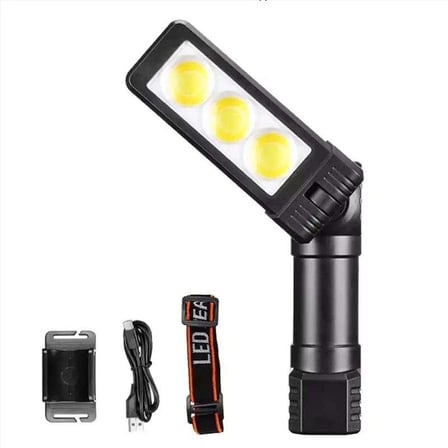 Silver Gs-225 3 Led Usb Şarjlı Çok Fonksiyonlu Kafa Feneri