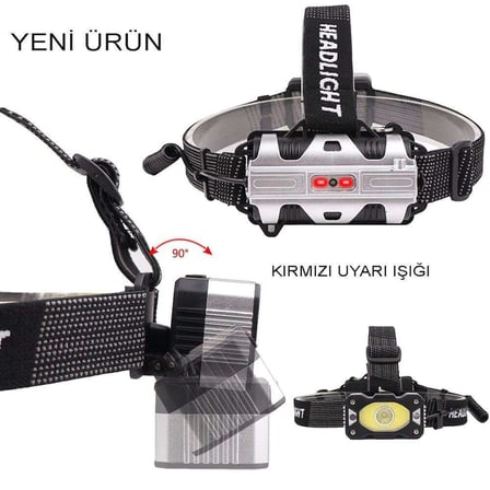 4 Modlu Sensörlü Şarjlı Güçlü Kafa Lambası Wt-248