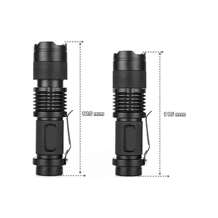 Km 87 Polis Tipi Zoomlu Sarjli Metal Dag Kamp Cep Feneri Cree Led 2300 Lumens