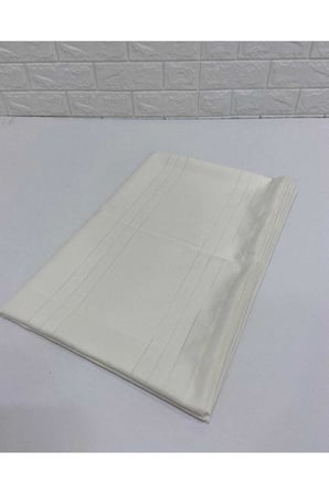 Çizgili Tek Masa Örtüsü Colber 160x220cm - Ekru