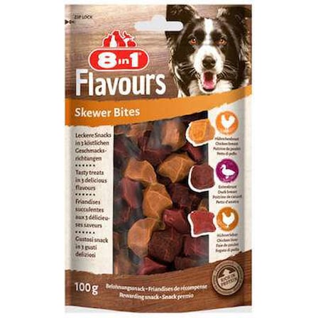 Flavours Skewer Bites Kuşbaşı Dilimli Çiğneme Köpek Ödülü 100 Gr