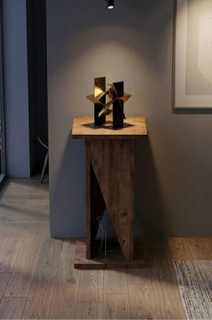 Yan Sehpa Modern Zigon Sehpa Dekoratif Çok Amaçlı Sehpa Vizyon 6034 Atlantik Çam