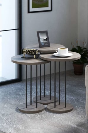 Metal Terra Zigon Gordion Gri 3 lü