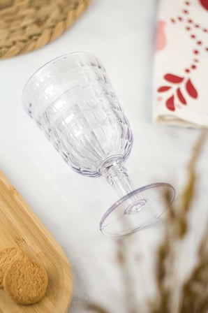 Allegra Şeffaf 6?lı Kadeh Bardak Seti 750 ml Akrilik Malzeme - Cam Değildir Kırılmaya Dayanıklı