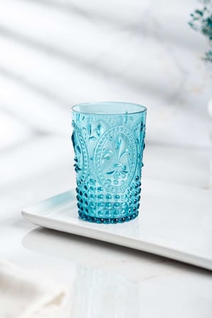 Akrilik Aquamarin Tekli Kısa Bardak & Su Meşrubat Kahve Yanı Bardağı 400 ml ( Cam Değildir )