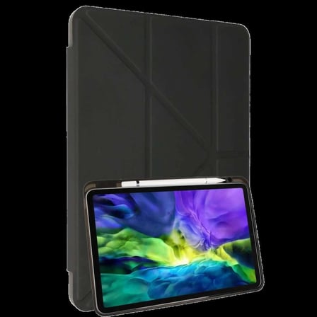 Galaxy P610 Tab S6 Lite 10.4 Kılıf Kalemlikli Mars Tablet Kılıfı - Koyu Gri