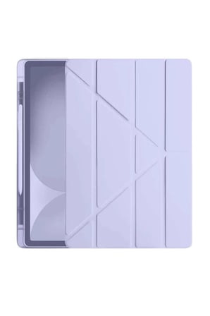 iPad Pro 11 (2024) Kılıf Kalemlikli Hugo Tablet Kılıfı - Lila