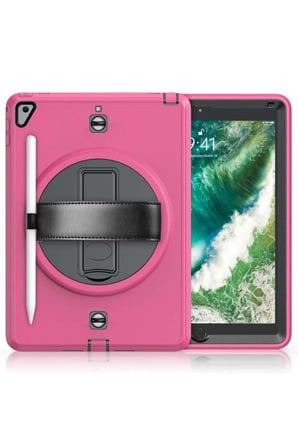 iPad 5 Air 9.7 Kılıf Strap-C Otterbox Tablet Kapak - Pembe