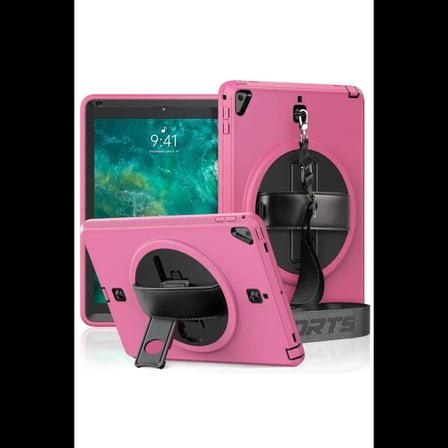 iPad 5 Air 9.7 Kılıf Strap-C Otterbox Tablet Kapak - Pembe