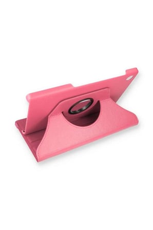 M10 HD X306F Kılıf 360 Tablet Deri Kılıf - Pembe