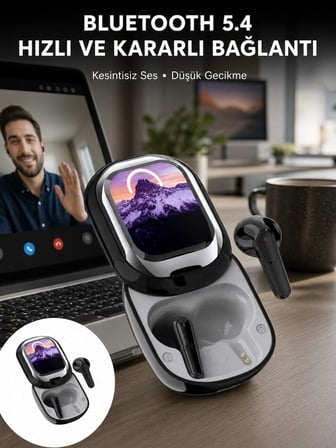 ENC Destekli Bluetooth 5.4 Kulaklık – EQ Ayarlı, Akıllı Kutulu