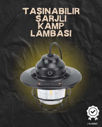 Kamp ve Bahçe İçin Retro LED Fener – Sıcak Işık, Uzun Ömürlü Batarya