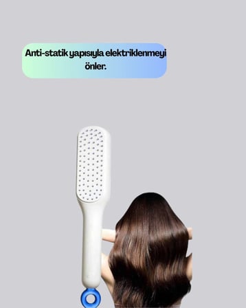 Pratik Mekanizmalı Saç Tarağı – Kendi Kendini Temizler, Taşınabilir