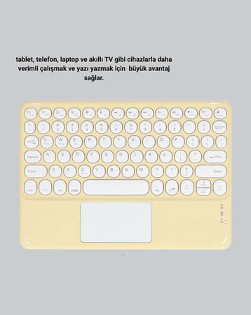 Kablosuz Bluetooth Klavye – Slim Taşınabilir Tasarım