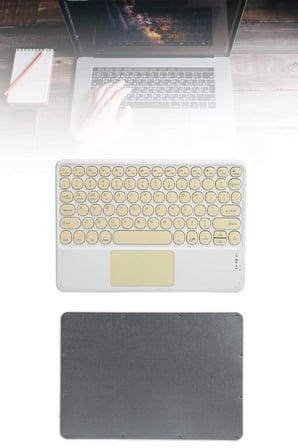 Touchpad Tüm Cihazlara Uyumlu Bluetooth Klavye Touchpad Slim Kablosuz Wifi Q Klavye