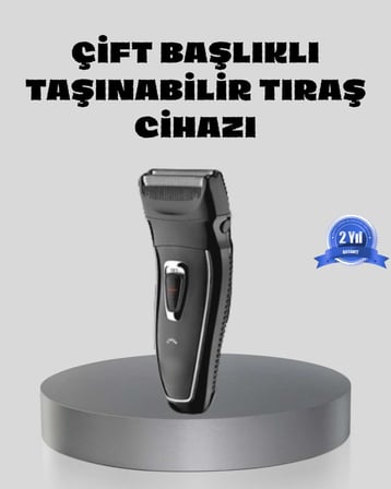 Erkek Tıraş Makinesi Kablosuz Kuru Tıraş Folyo Başlık Yıkanabilir Gövde