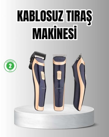 Unisex Şarjlı Saç ve Sakal Tıraş Makinesi – Ayarlanabilir Tarak Başlıkları, Sessiz Motor