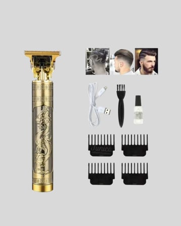 Şarjlı T Bıçaklı Saç ve Sakal Tıraş Makinesi – 3 Başlıklı, Güçlü Motorlu, 2 Saat Kullanım