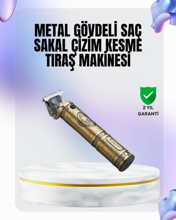 4 Kılavuz Taraklı Profesyonel Saç ve Sakal Kesme Makinesi