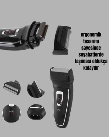 Kablosuz Kuru Tıraş Makinesi Folyo Başlıklı