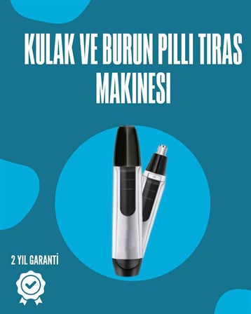 Pil ile Çalışan Kulak, Burun ve Kaş Tımar Cihazı