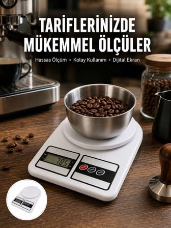 Hassas Ölçüm İçin Dijital Mutfak Tartısı – 10 Kg Kapasiteli Yeni Nesil