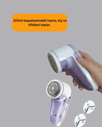 Pamuk Tiftik Tüy Temizleme Makinesi 5W – 3 Bıçaklı Sistem