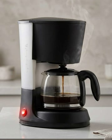 1.2 Litre Filtre Kahve Makinesi Damlama Emniyetli Cam Karaflı